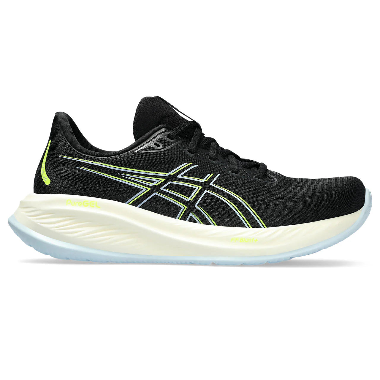 Asics men's Gel Cumulus 26 shoe black/safety yellow