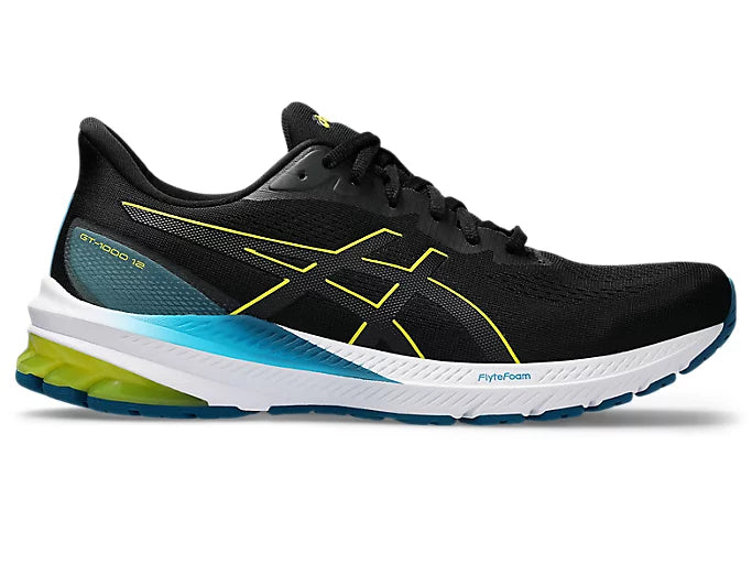 Asics Gt-1000 12 GS shoe black/bright yellow