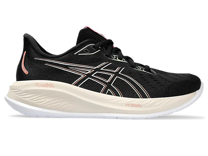 Asics women's Gel Cumulus 26 shoe black/dark jade