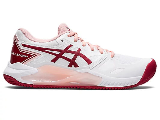 Asics Women's Gel Challenger 13 tennis shoe white/cranberry