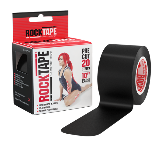 Rocktape PreCut Kinesiology Tape 20 Strips 10"(25cm) Each