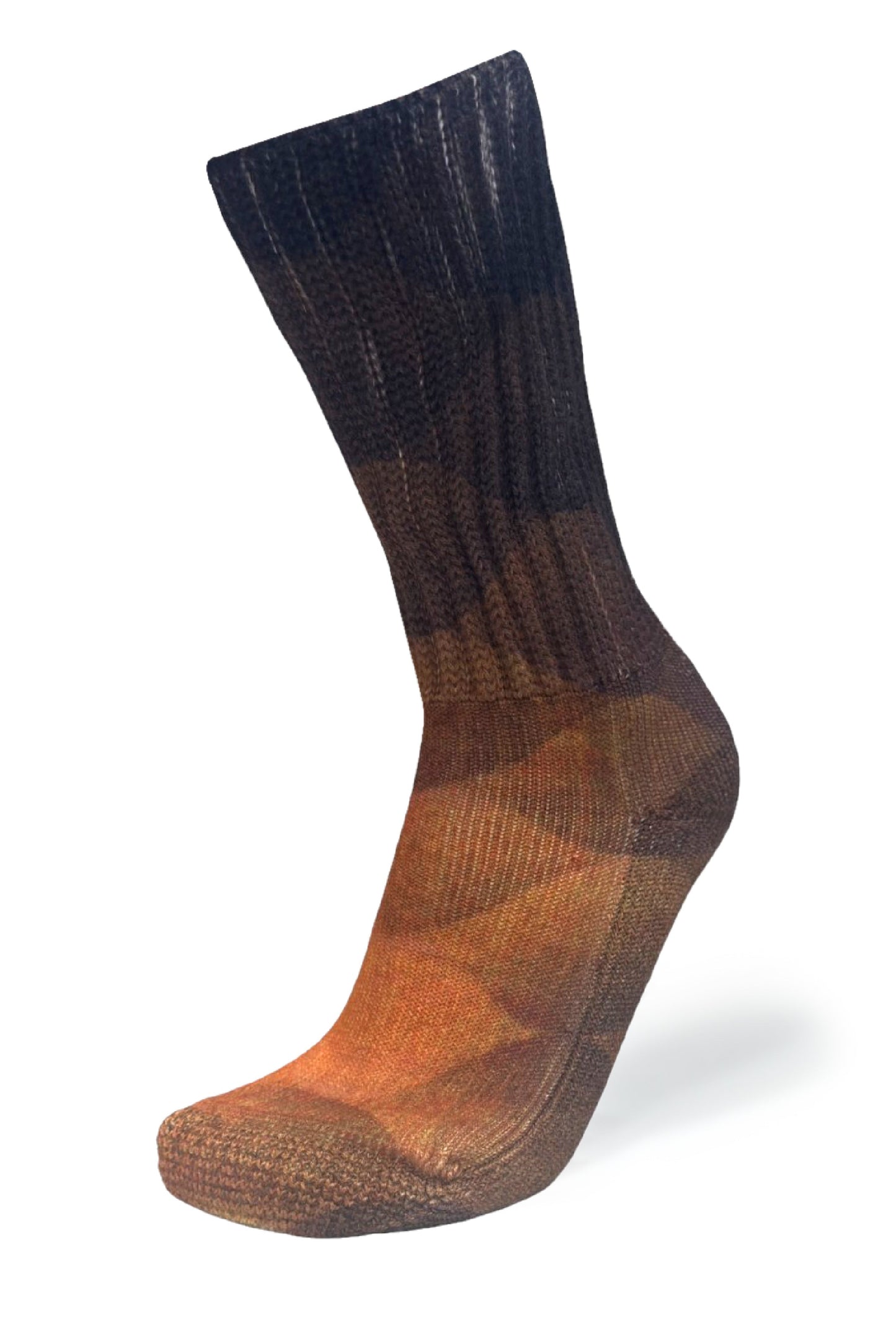 Cozy Diabetic Comfort Relax Fit Brown Ripples Socks