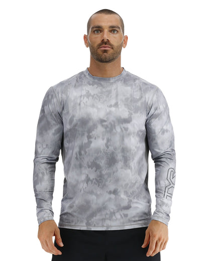 TYR Men's SunDefense Long Sleeve Shirt Turbulent