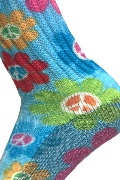 Cozy Diabetic Comfort Relax Fit Peace Crew Socks