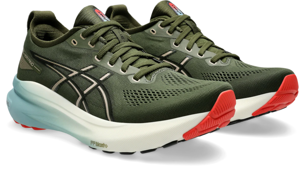 Asics men's Gel Kayano 31 shoe smog green/black