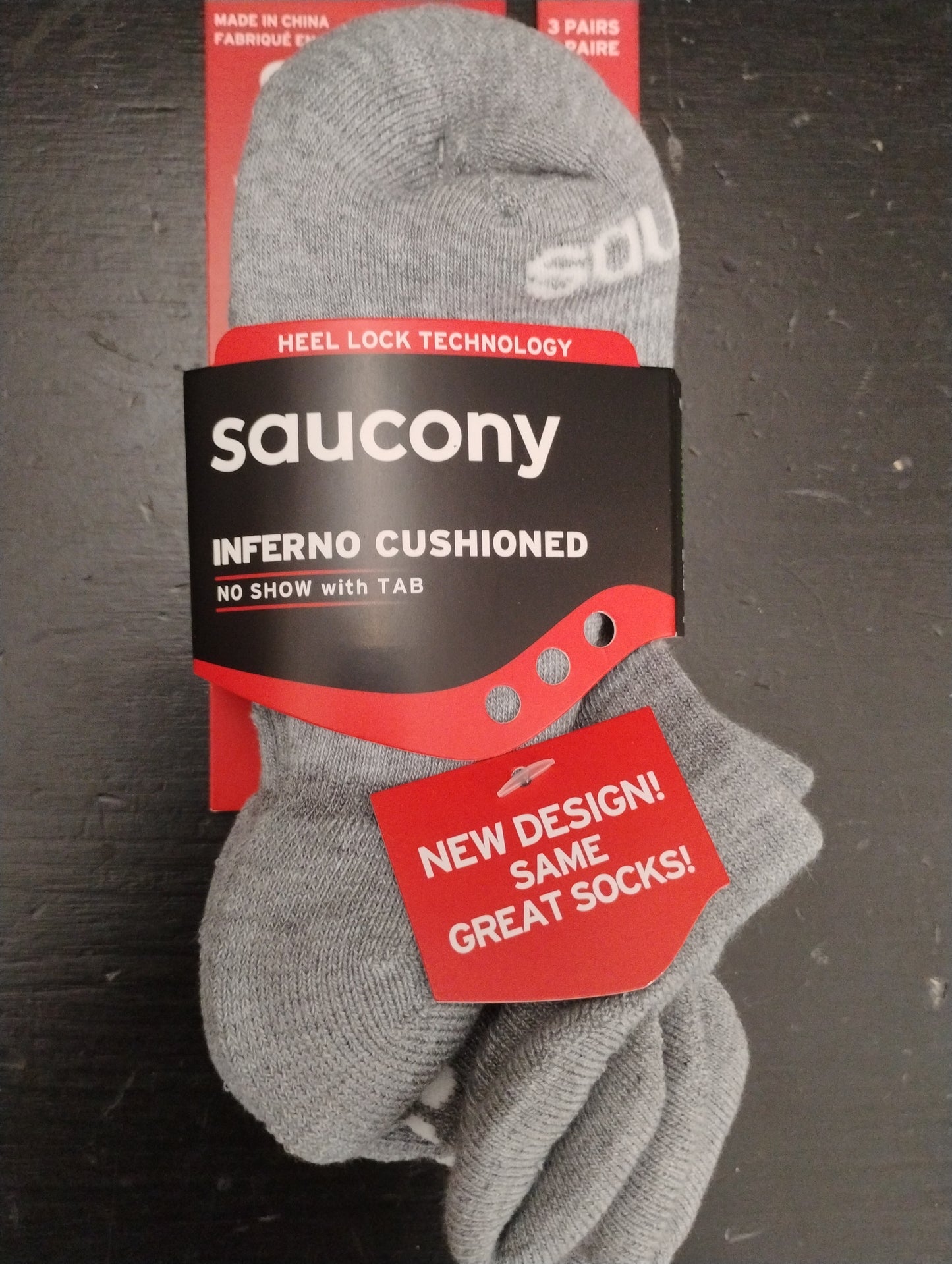 Saucony Inferno Cushion No Show Tab 3-Pack